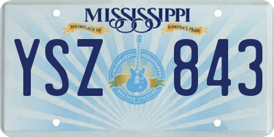 MS license plate YSZ843