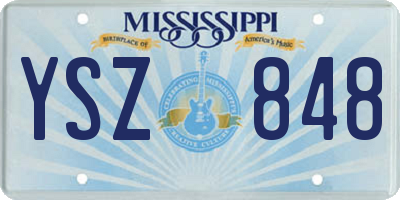 MS license plate YSZ848