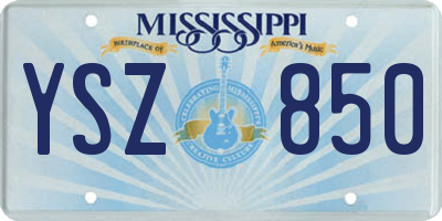 MS license plate YSZ850
