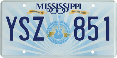 MS license plate YSZ851