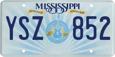 MS license plate YSZ852