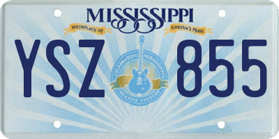 MS license plate YSZ855
