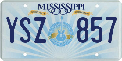 MS license plate YSZ857
