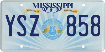 MS license plate YSZ858