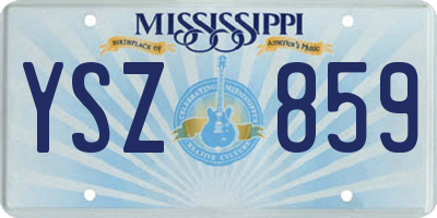 MS license plate YSZ859