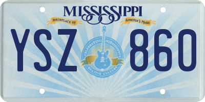 MS license plate YSZ860