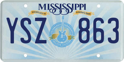 MS license plate YSZ863