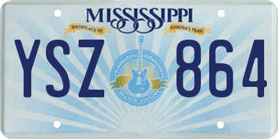 MS license plate YSZ864