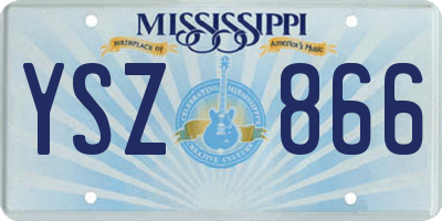 MS license plate YSZ866