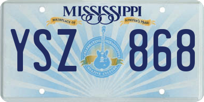 MS license plate YSZ868