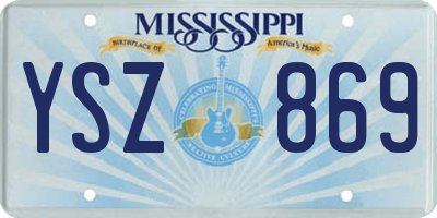 MS license plate YSZ869