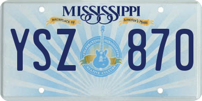 MS license plate YSZ870