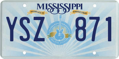 MS license plate YSZ871