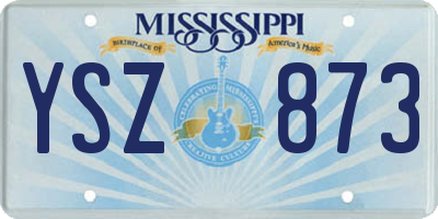 MS license plate YSZ873