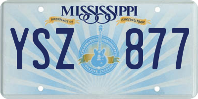 MS license plate YSZ877