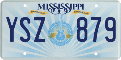 MS license plate YSZ879
