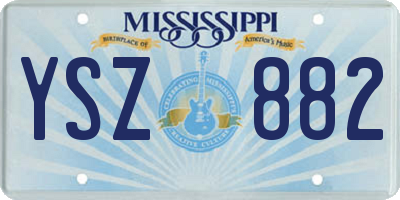MS license plate YSZ882