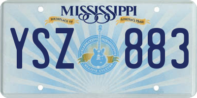 MS license plate YSZ883