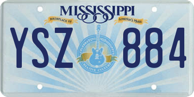 MS license plate YSZ884