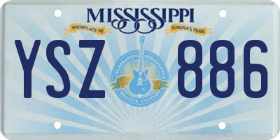 MS license plate YSZ886