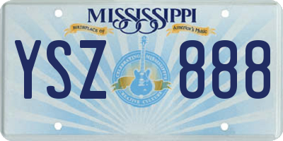 MS license plate YSZ888