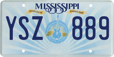 MS license plate YSZ889