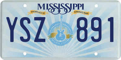 MS license plate YSZ891