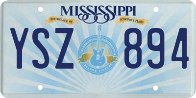 MS license plate YSZ894