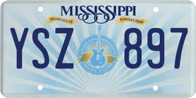 MS license plate YSZ897