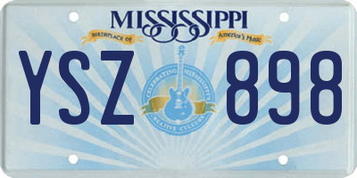 MS license plate YSZ898