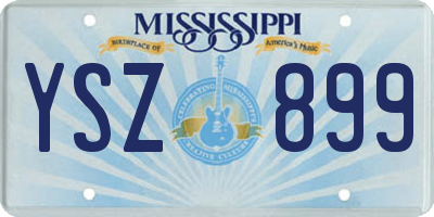 MS license plate YSZ899