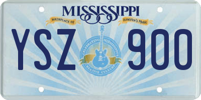 MS license plate YSZ900