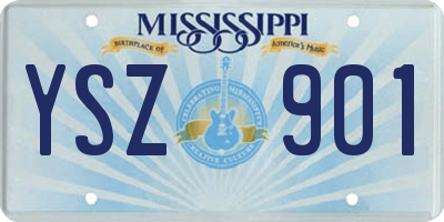 MS license plate YSZ901