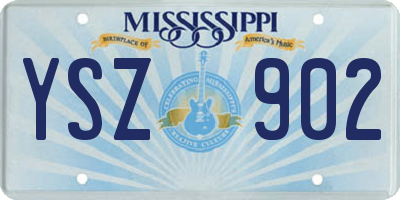 MS license plate YSZ902