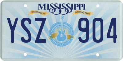 MS license plate YSZ904