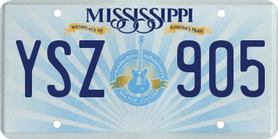 MS license plate YSZ905