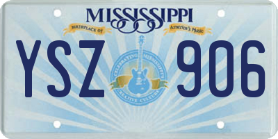MS license plate YSZ906