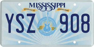 MS license plate YSZ908