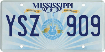 MS license plate YSZ909