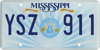 MS license plate YSZ911