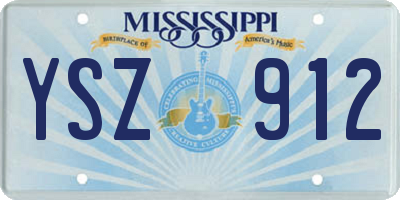 MS license plate YSZ912
