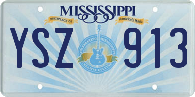 MS license plate YSZ913