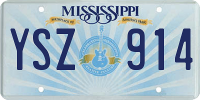 MS license plate YSZ914