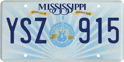 MS license plate YSZ915