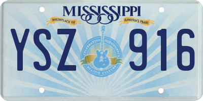 MS license plate YSZ916