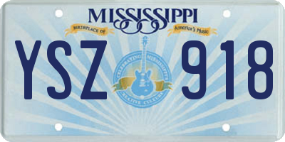 MS license plate YSZ918
