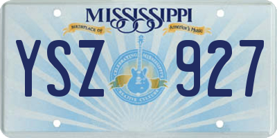 MS license plate YSZ927