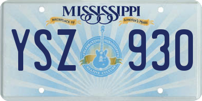 MS license plate YSZ930