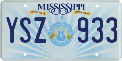 MS license plate YSZ933