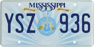 MS license plate YSZ936